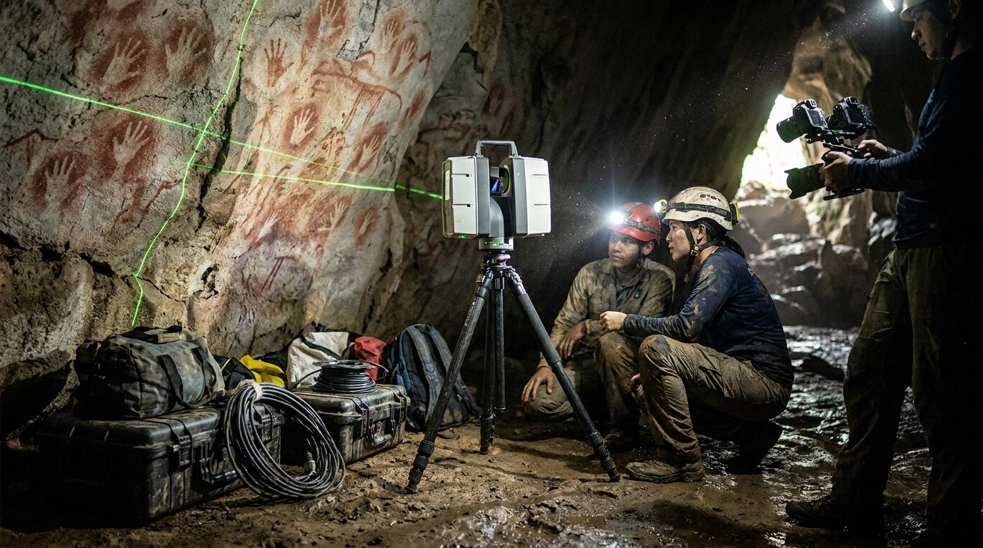 LiDAR and photogrammetry capture inside the cave