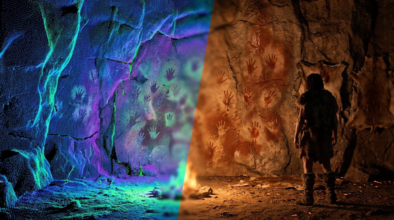 The scan reborn as a CGI reconstruction